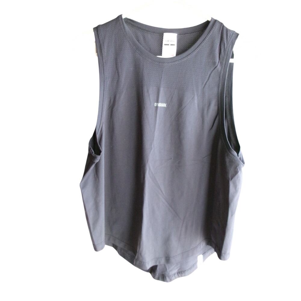 Gymshark Womens M Black Sleeveless Workout Tank Top Athletic Gym NWOT